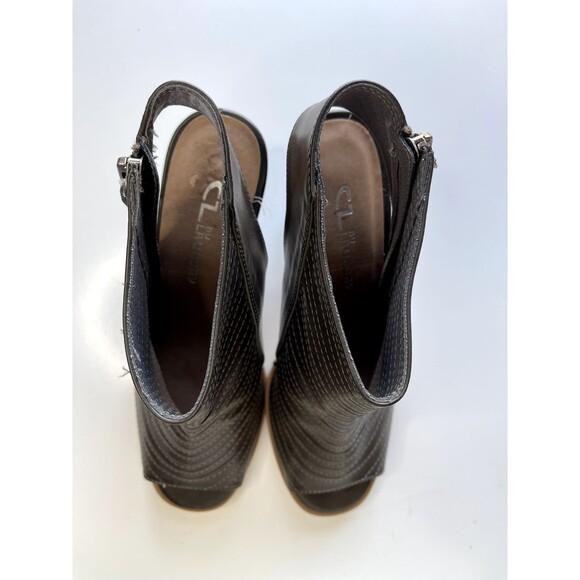 Chinese Laundry Womens Heeled Zip Open Toe Booties Size 9/40 Taupe Shoes - Picture 6 of 12